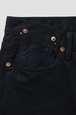 004c low rise selvedge in black
