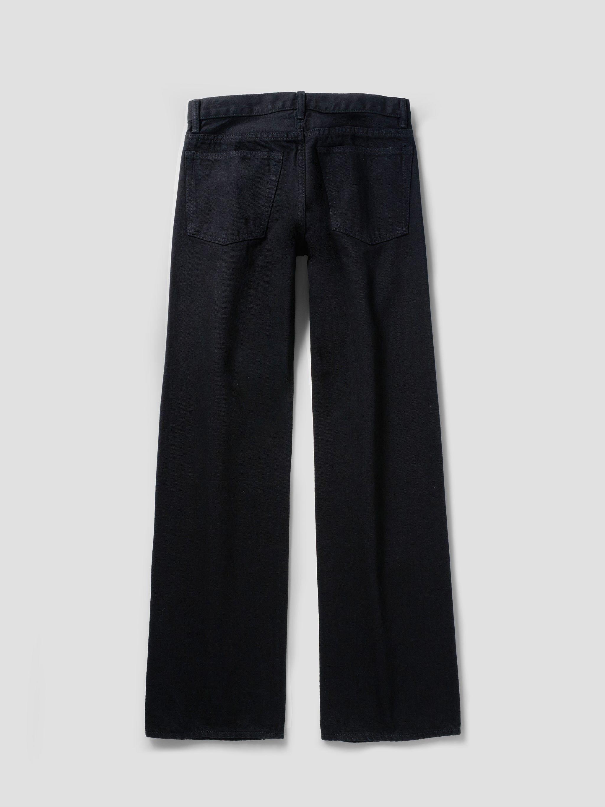 004c low rise selvedge in black