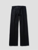 004c low rise selvedge in black