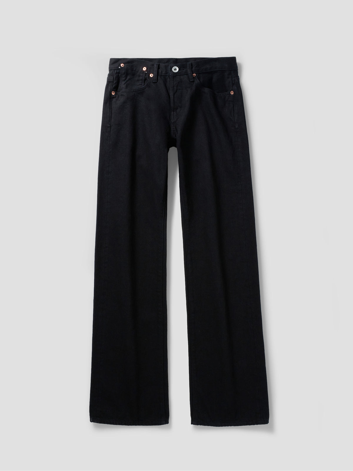 004c low rise selvedge in black