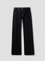004c low rise selvedge in black