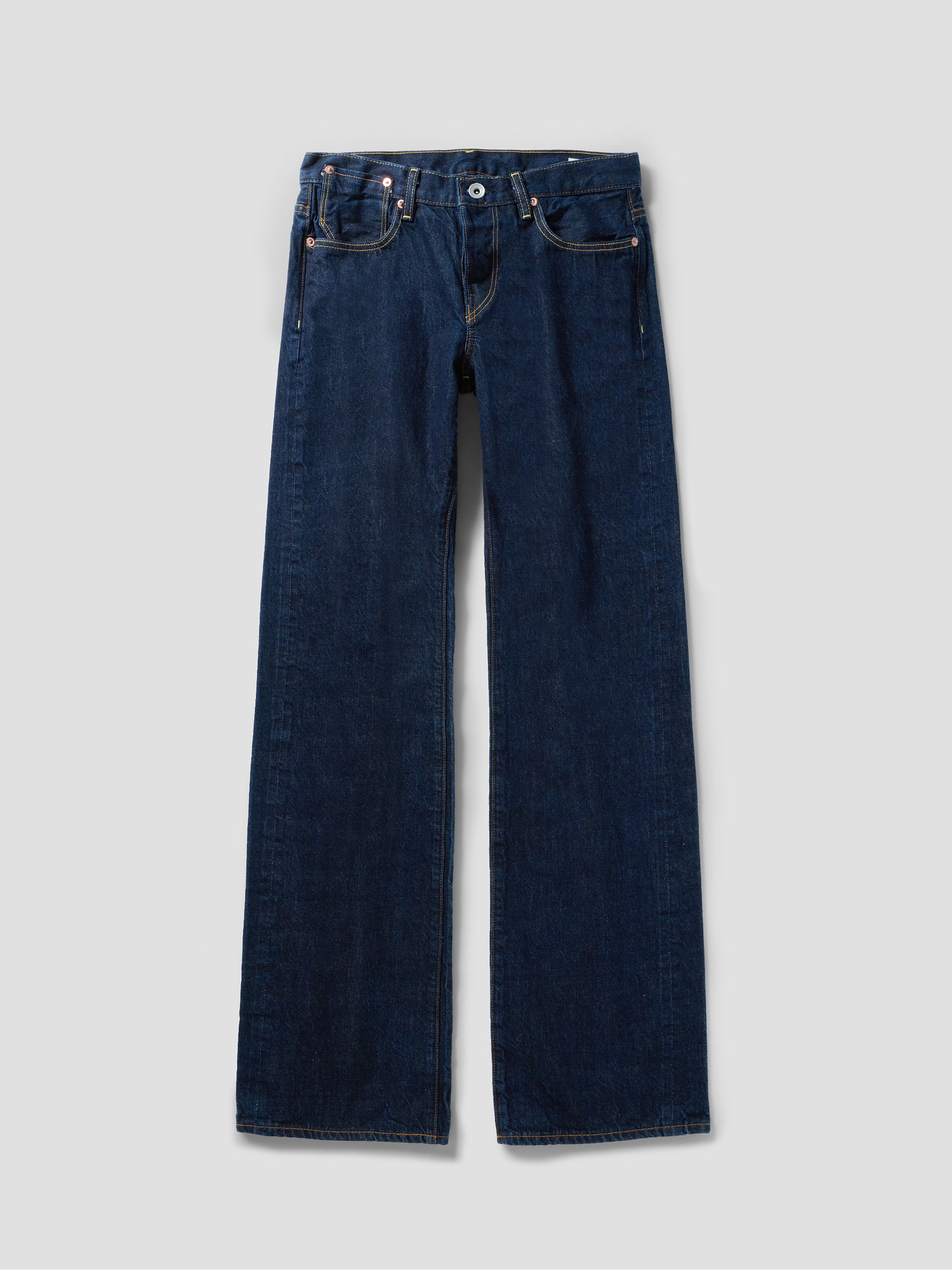 004c low rise selvedge in indigo