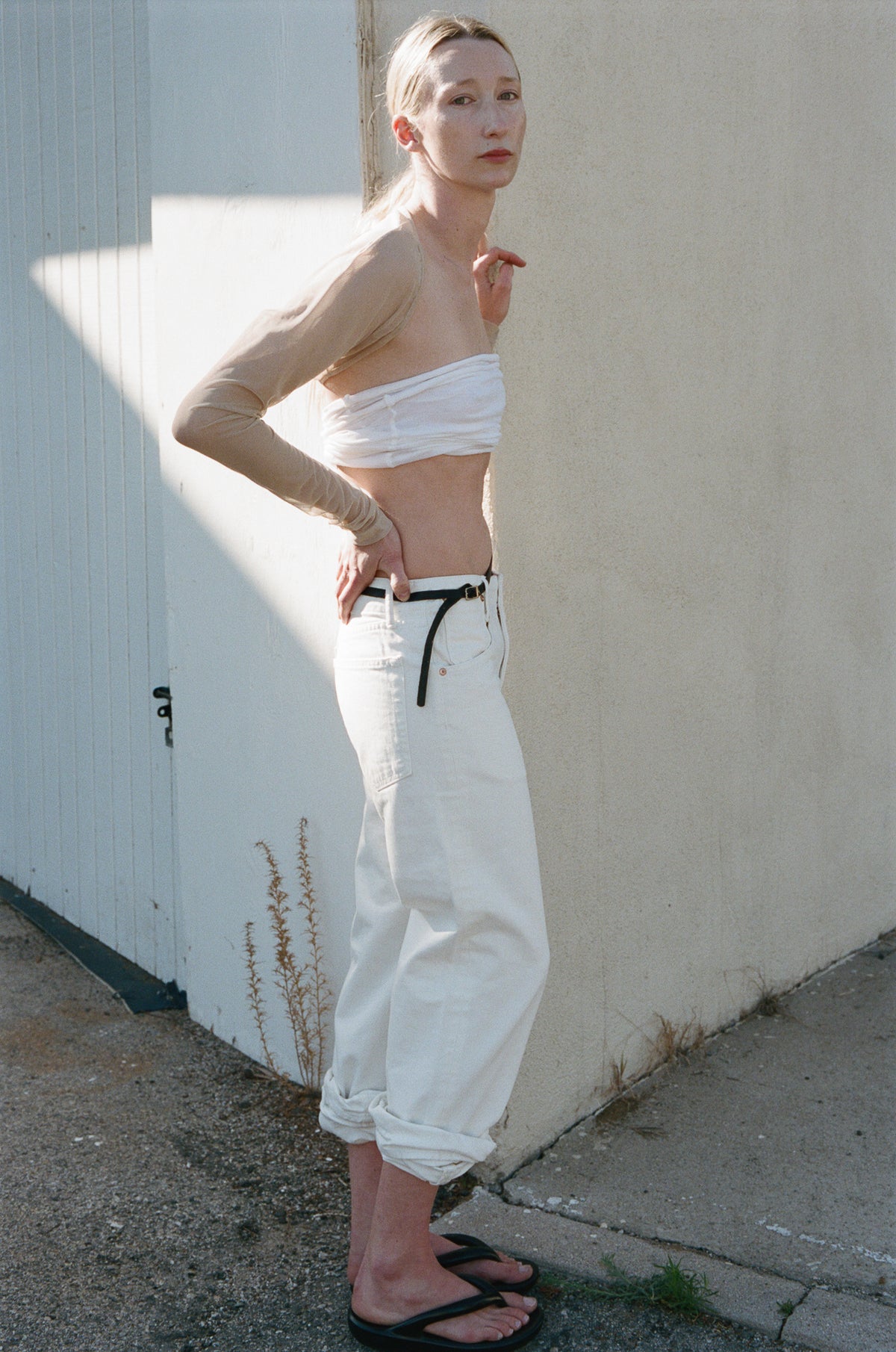 001 notch trouser in ecru