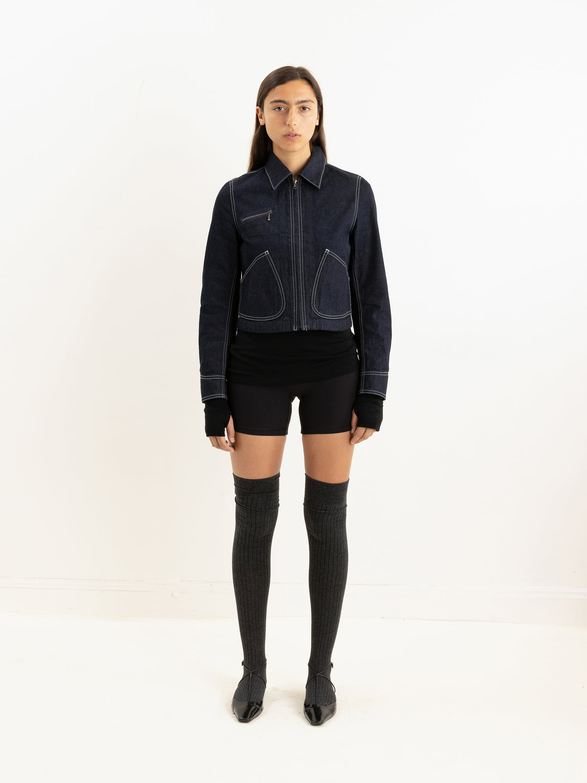 002 curved pocket workwear jacket