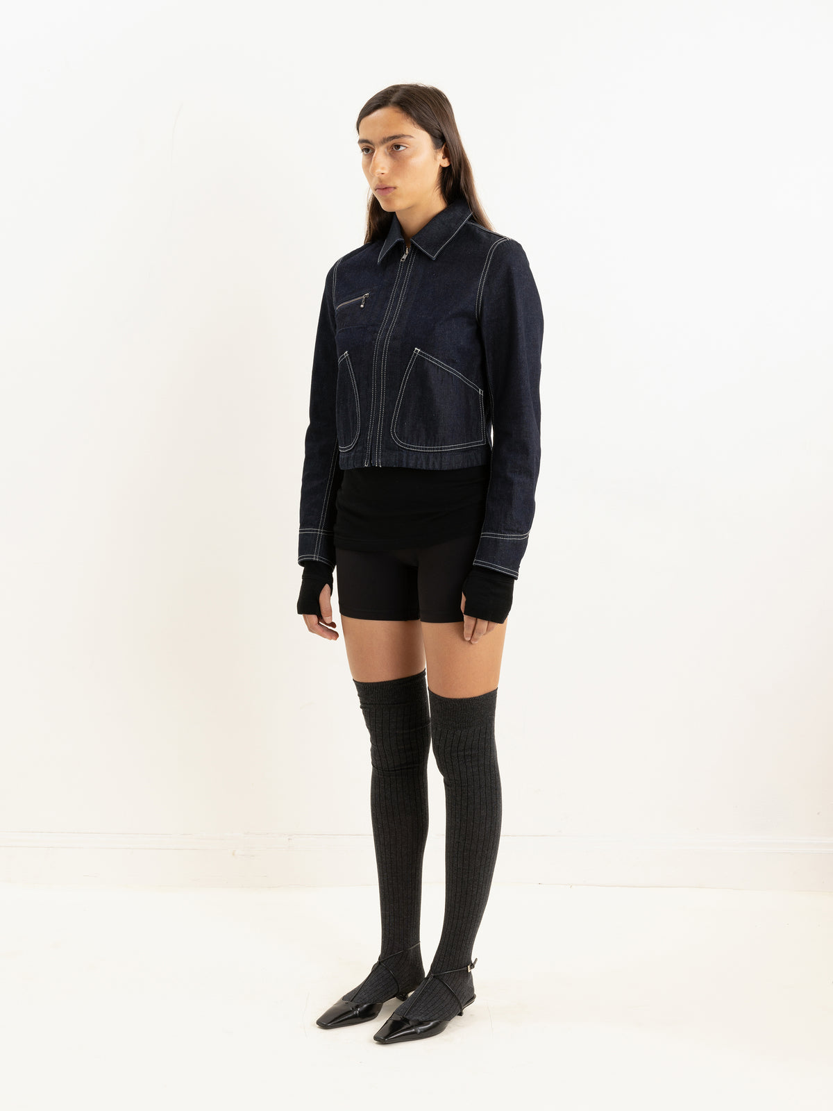 002 curved pocket workwear jacket